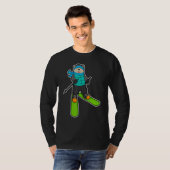 Cat Skier Ski Winter sports Tシャツ (正面フル)