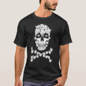 Cat Skull Crossbones Halloween Costume Cat Owner M Tシャツ (正面)