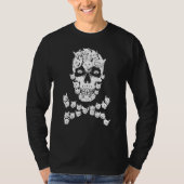 Cat Skull Crossbones Halloween Costume Cat Owner M Tシャツ (正面)