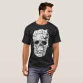 Cat Skull Shirt - Kitty Skeleton Halloween Skull Tシャツ (正面フル)