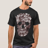 Cat Skull T-Shirt Kitty Skeleton Halloween Costume Tシャツ (正面)