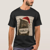Cat Smoking Cigarette Christmas Funny Meme Cat  Tシャツ (正面)