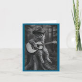 Cat Smoking Cigarette Racoon Ossum Funny Meme Cowb カード (正面)