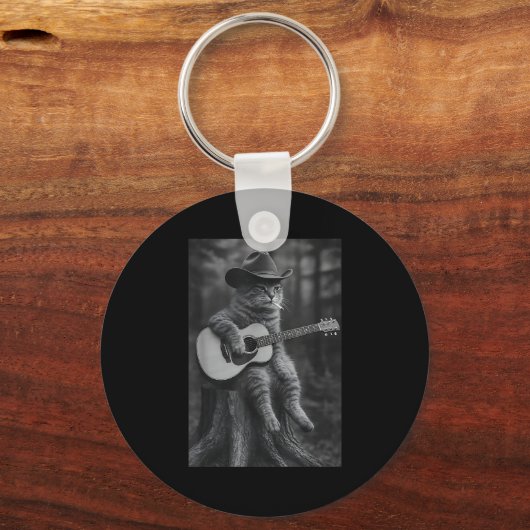 Cat Smoking Cigarette Racoon Ossum Funny Meme Cowb キーホルダー (正面)