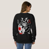 Cat Soccer Sweatshirt for Women Anime Fans & Foot スウェットシャツ (裏面フル)