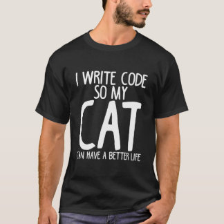 Cat Software Engineer Code Writer Code Engineer Tシャツ