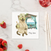 Cat Spa themed for Siamese Cat Lovers スタンダードカクテルナプキン (インサイチュ)