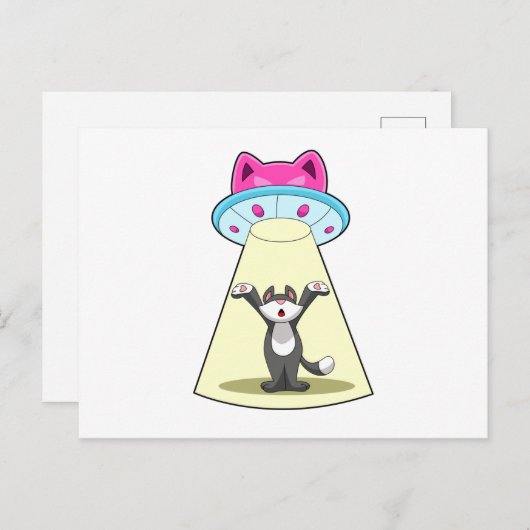 Cat Spaceship ポストカード (正面/裏面)