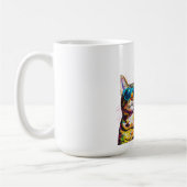 Cat Speech Bubble Funny Design コーヒーマグカップ (左)