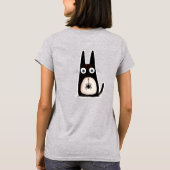 cat + spider + Halloween, personalized Tシャツ (裏面)