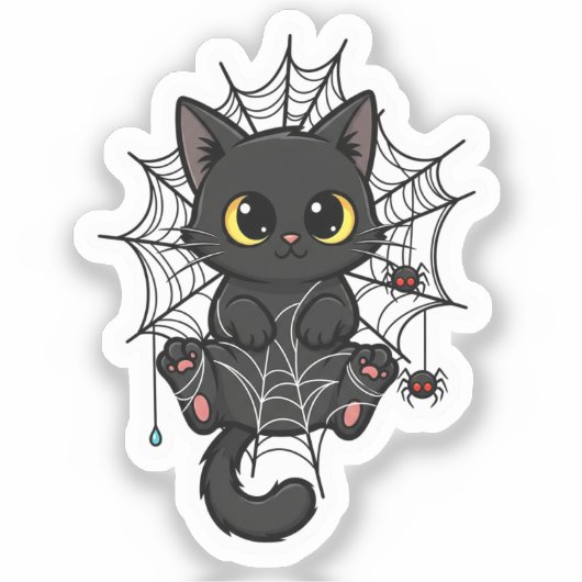 Cat & Spider Web シール (正面)