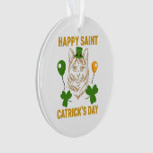 Cat St. Patrick's Day for Cat Lover オーナメント (正面)
