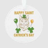 Cat St. Patrick's Day for Cat Lover オーナメント (裏面)