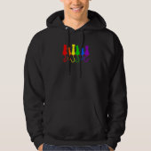 Cat Stack Rainbow Gay Pride  LGB Animal Pet パーカ (正面)