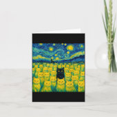 Cat Starry Night Van Gogh Cat For Cat Lover  カード (正面)