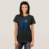 Cat Starry Night Van Gogh Cat Funny Cat Lover Mom  Tシャツ (正面フル)