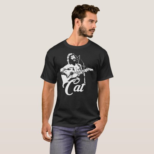 Cat Stevens - White Stencil Essential T-Shirt Tシャツ (正面フル)