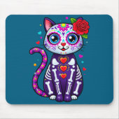 Cat Sugar Skull Cute Cat For Cat Lover Cat-m  マウスパッド (正面)