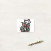 Cat Sugar Skull Mexico Calavera Dia De Los Muertos ポストイット (デスク上)
