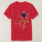 Cat Sunflower 4th Of July Meowica Merica USA Ameri Tシャツ (デザイン正面)