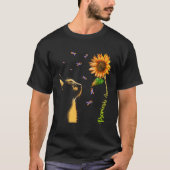 Cat Sunflower Psoriasis Awareness Tシャツ (正面)
