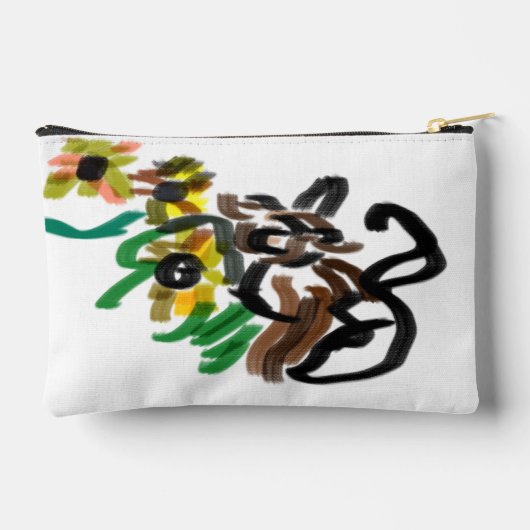 Cat sunflowers  アクセサリーポーチ (裏面)