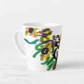 Cat sunflowers  カフェラテマグ (左アングル)