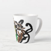 Cat sunflowers  カフェラテマグ (右アングル)