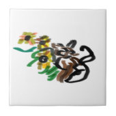 Cat sunflowers  タイル (正面)