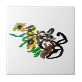 Cat sunflowers  タイル