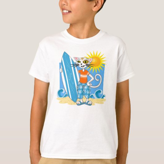 Cat surfing tシャツ (正面)