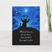 Cat Sympathy Angel Cat Looking at the Heavens カード (正面)