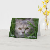 Cat Sympathy Card Personalized Pet Memorial カード (黄色い花)