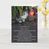 Cat Sympathy Card Personalized photo Pet Memorial カード (黄色い花)