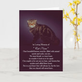 Cat Sympathy Card Personalized photo Pet Memorial カード (黄色い花)