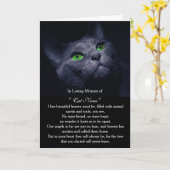 Cat Sympathy Card Personalized photo Pet Memorial カード (黄色い花)