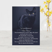Cat Sympathy Card Personalized photo Pet Memorial カード (黄色い花)