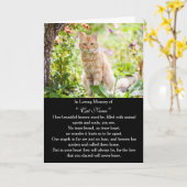 Cat Sympathy Card Personalized photo Pet Memorial カード (黄色い花)