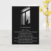 Cat Sympathy Card Personalized photo Pet Memorial カード (黄色い花)