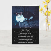 Cat Sympathy Card Personalized photo Pet Memorial カード (黄色い花)