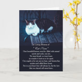 Cat Sympathy Card Personalized photo Pet Memorial カード (黄色い花)