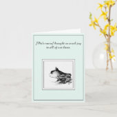  Cat Sympathy Condolences カード (黄色い花)