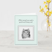 Cat Sympathy Folded Greeting Card カード (黄色い花)