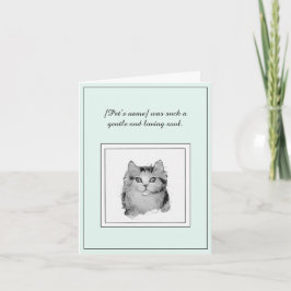 Cat Sympathy Folded Greeting Card カード