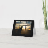 Cat Sympathy Loss of Cat with Beautiful Silhouette カード (正面)