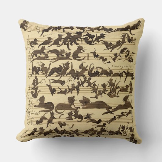Cat Symphony, 1868 by Moritz von Schwind クッション (正面)