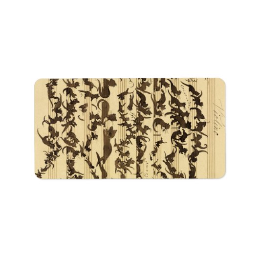 Cat Symphony, 1868 by Moritz von Schwind ラベル (正面)