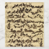 Cat Symphony, 1868 by Moritz von Schwind ワインラベル (シングルラベル)