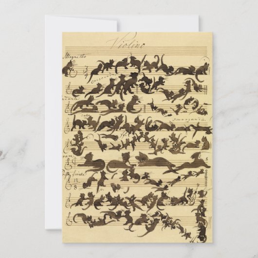 Cat Symphony by Moritz von Schwind サンキューカード (正面)