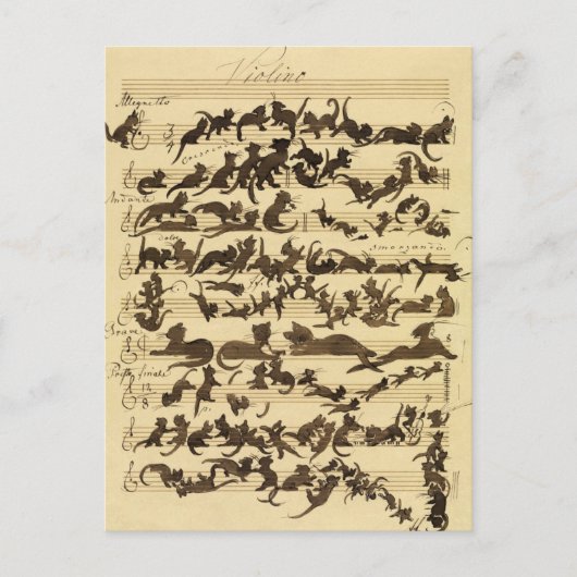 Cat Symphony by Moritz von Schwind シーズンポストカード (正面)